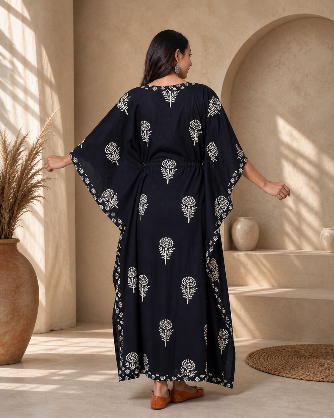 Premium Black Kaftan Dress for Women