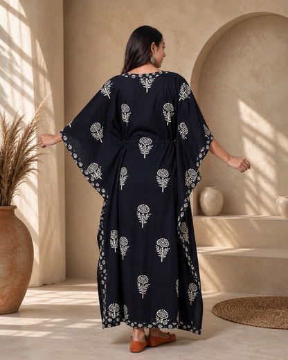 Premium Black Kaftan Dress for Women
