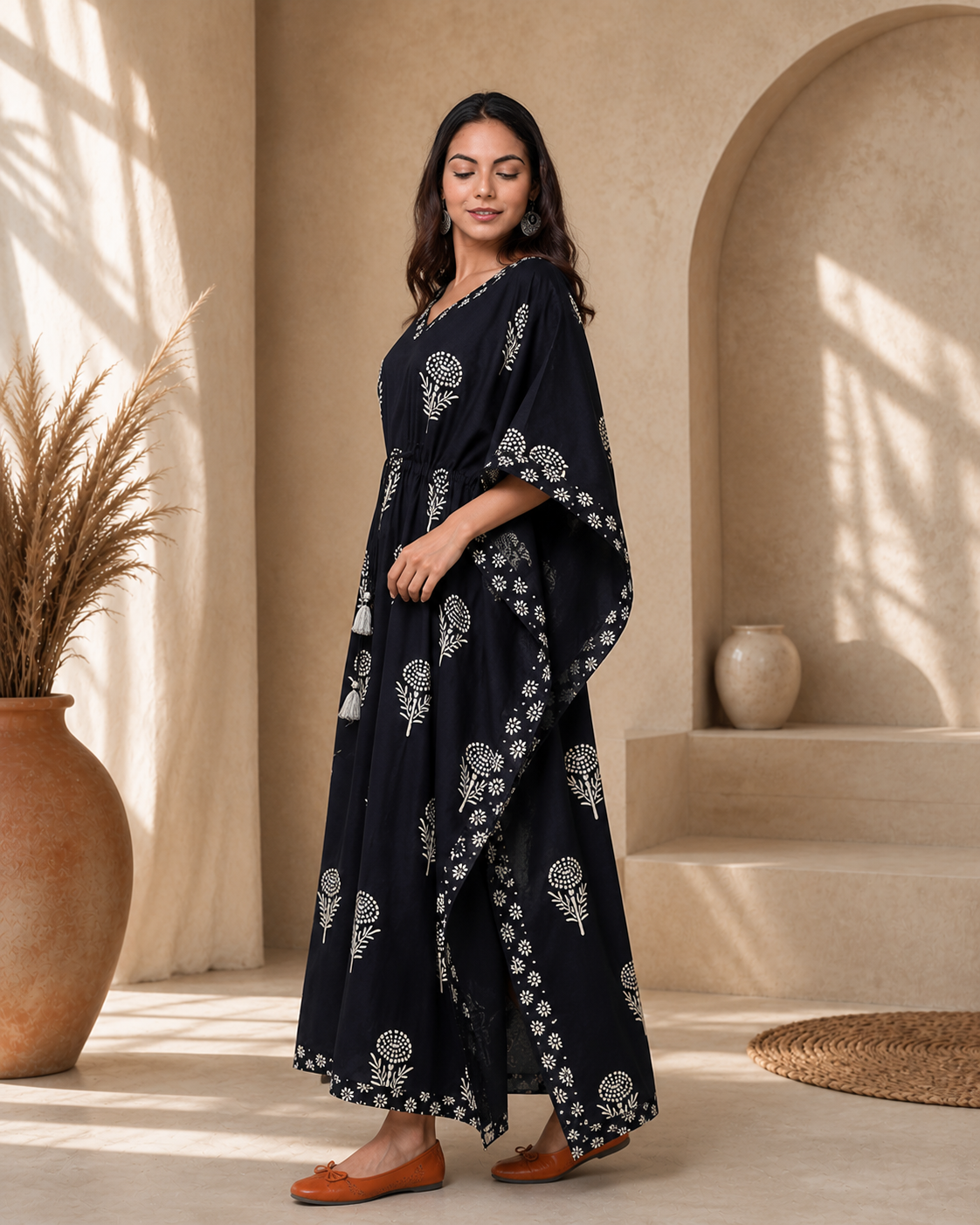 Premium Black Kaftan Dress for Women